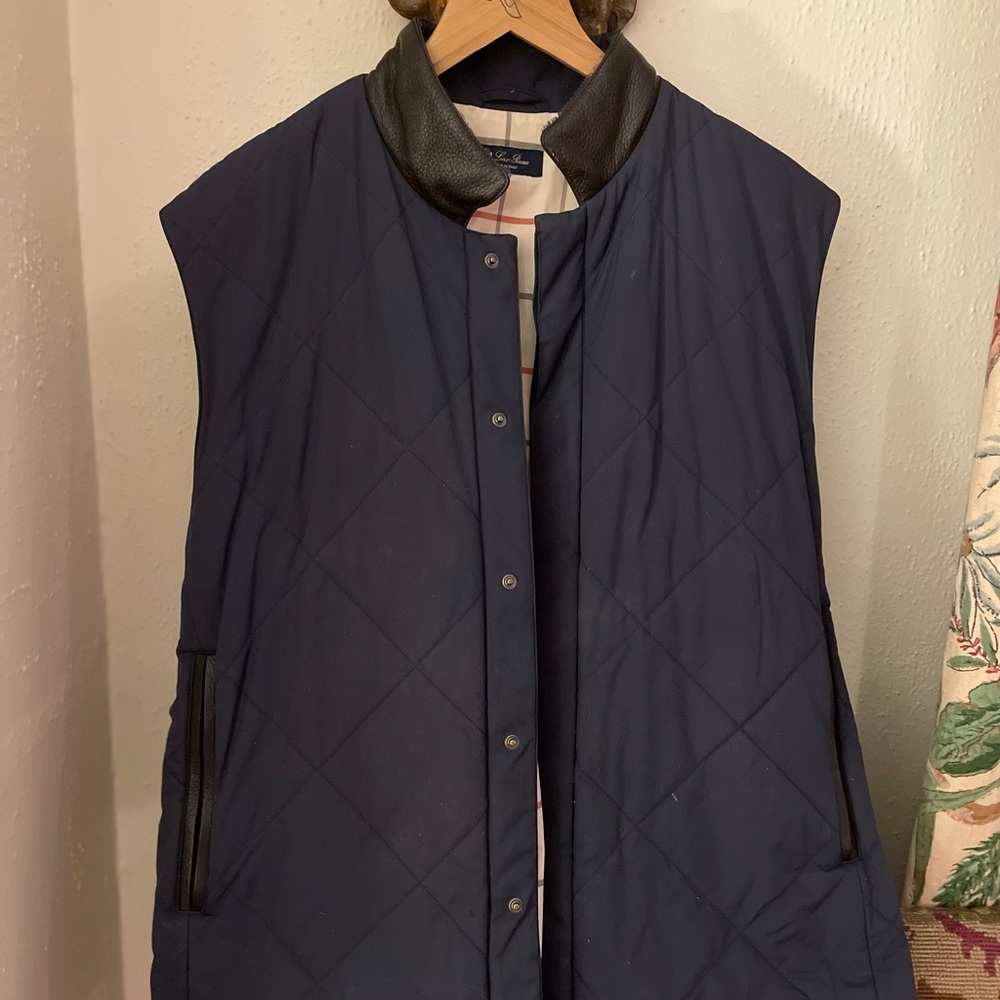 Used blue Loro Piana  "horsey" vest